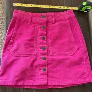 Women’s Wild fable  Button-Front Corduroy Skirt in Bright Pink